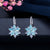 Colorful Zircon Stone Flower Stud Earrings