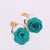 Colorful and Sweet Full Bloom Flower Drop Earrings