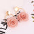 Colorful and Sweet Full Bloom Flower Drop Earrings
