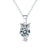Cubic Zirconia Owl Pendant Necklace