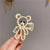 Cute Cartoon Bear with Rhinestone and Pearl Adorned Metal Hair Claw Clips