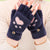 Cute Cat Claw Fingerless Winter Gloves
