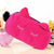 Cute Cat Cosmetic Velvet Bag with Pompom