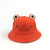 Cute Frog Pattern Outdoor Sun Protection Wide Brim Bucket Hats