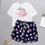 Cute Fun Crop Top and Shorts Sleepwear Set