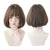 Heat Resistant Synthetic Straight Short Hair Wigs with Bangs