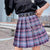 Checkered Summer High Waist Flounce Mini Skirts