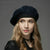 Rhinestone Flower Decor Winter Fashion Knitted Beret Hats