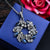 Dazzling Black Cubic Zirconia Flower Pendant Necklace