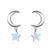 Dazzling Mystical Unicorn Moonstone Stud Earrings