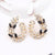 Dazzling Rhinestone Bejeweled Leaf-Shaped Acrylic Stud Earrings