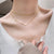 Double Clavicle Chain with Romantic Love Heart Charm Necklaces