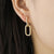 Double Rectangular Dangle Hoop Earrings