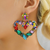 The Fancy and Colorful Heart Shaped Rhinestone Earrings