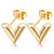 Delicate V-Shaped Geometric Clavicle Chain Pendant Necklace Jewelry Sets