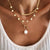 Edgy Thick Chain Layered with Multi-Style Pendant Necklaces