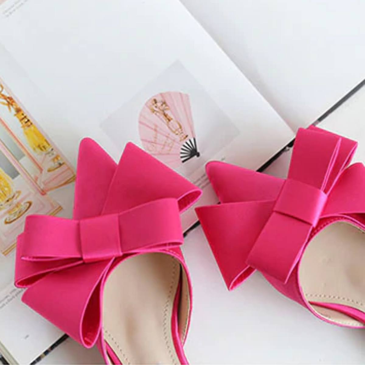 Elegant Bow Slides Pointed Toe Flat Sandals – Boots N Bags Heaven