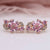 Elegant Crystal Flower Zircon Stud Earrings