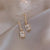 Elegant Pearl And Rhinestone Dangle Earrings