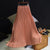 Elegant Solid-color Accordion Maxi Skirts