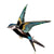 Elegant Swallow Enamel Bird Brooch Pins With Rhinestone