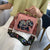 Embroidered Elephant and Butterfly Top Handle Crossbody Handbag