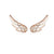 Enchanting Silver Feather Fairy Wings Stud Earrings