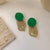 Exclusive Trendy All Green Vibes Acrylic Dangle Earring Collection