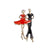 Exquisite Bejeweled Gymnast and Ballerina Doll Brooch Pins