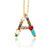 Fancy Bejeweled Initial Letter Personalized Necklace
