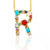 Fancy Bejeweled Initial Letter Personalized Necklace