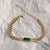 Fashion Chain with Green Emerald Inspired Charm Jewelry Collection