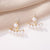 Fashion Collections of Rhinestone and Pearl Tassel Chain Drop Earrings