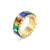 Fashion Luxury Zircon Bejeweled Multicolor Rings