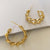 Fashionable Geometric Twist Metal Round Hoop Earrings Collection