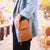 Fashionable Soft Vegan Leather Double Zipper Cross-body Wallet Bags