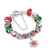 Festive Christmas Themed Bead Charm Bracelet