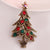 Festive Rhinestone Filled Christmas Tree Brooch Pins