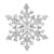 Festive Rhinestone Winter Snowflake Brooch Pins