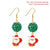 Festive Shimmer Christmas Ornaments Dangling Earrings