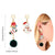 Festive Shimmer Christmas Ornaments Dangling Earrings