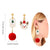 Festive Shimmer Christmas Ornaments Dangling Earrings