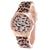 Fierce Fashion Leopard Print Silicone Strap Quartz Watch