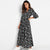 Fit And Flare Vintage Floral Print Boho Maxi Dress