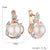 Flame Style Pearl with Zircon Flower Accent Drop Earrings