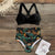 Flattering Tropical Print High Waist Bikini Swimsuit