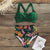 Flattering Tropical Print High Waist Bikini Swimsuit