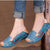 Flexible Leather Flower Print Comfy Flat Shoes