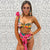 Floral Push-Up Padded Bra Bikini Ruffle Two Piece Swimsuit