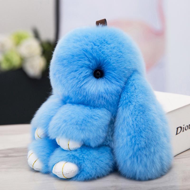 Fluffy Bunny Fuzzy Fur Ball Pom Pom keychain – Boots N Bags Heaven